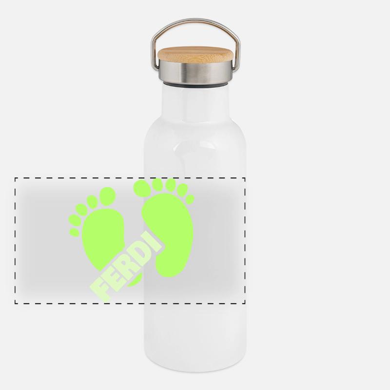 Geburt Ferdi Panorama Thermosflasche mit Bambusdeckel
