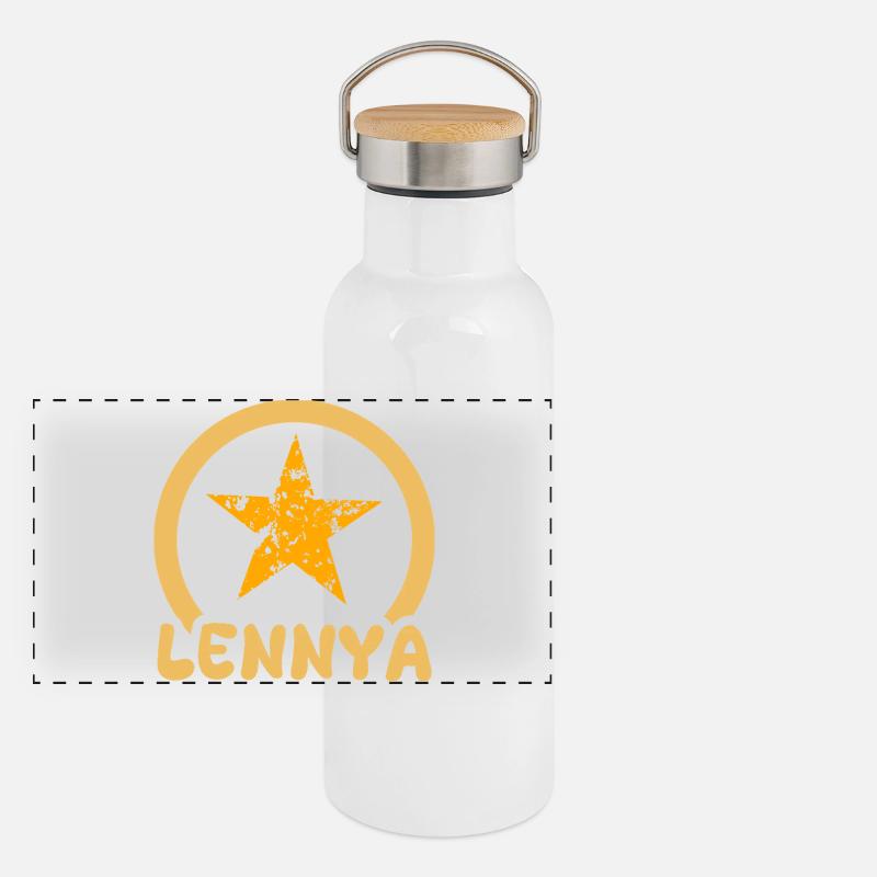 Lennya as a given name Panoramic Thermal Bottle with Bamboo Lid