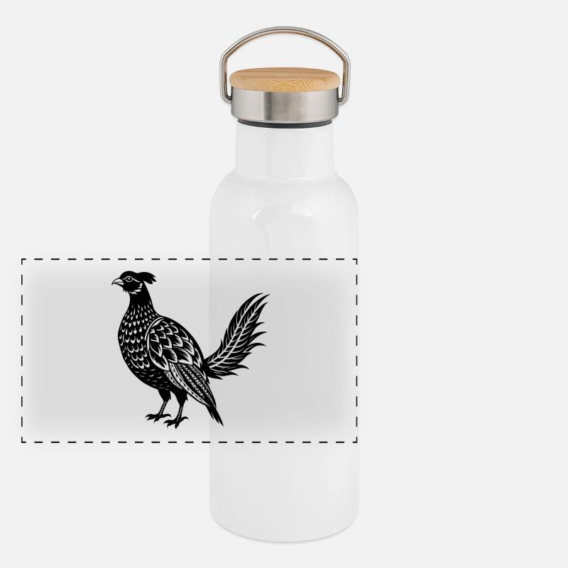 Pheasant Panoramic Thermal Bottle with Bamboo Lid