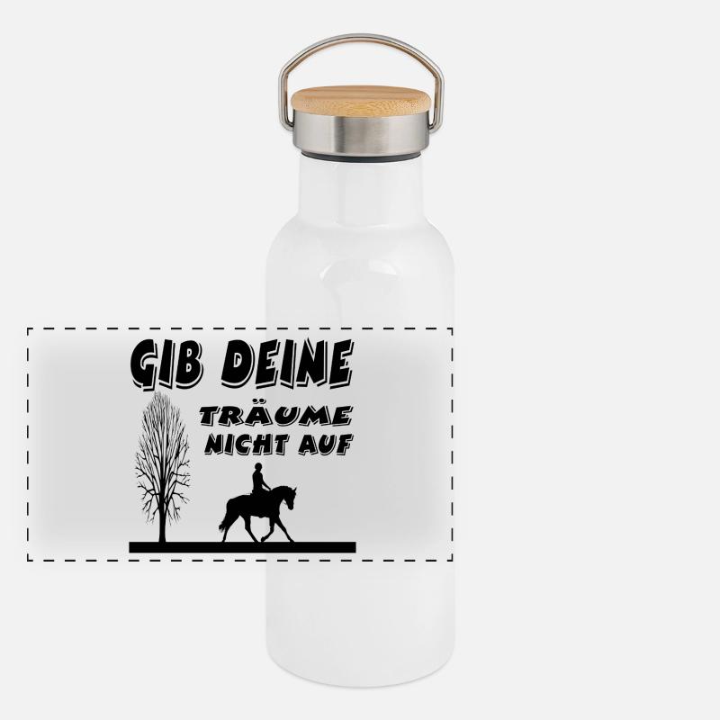 Chevaux Gourde isotherme avec bouchon en bambou