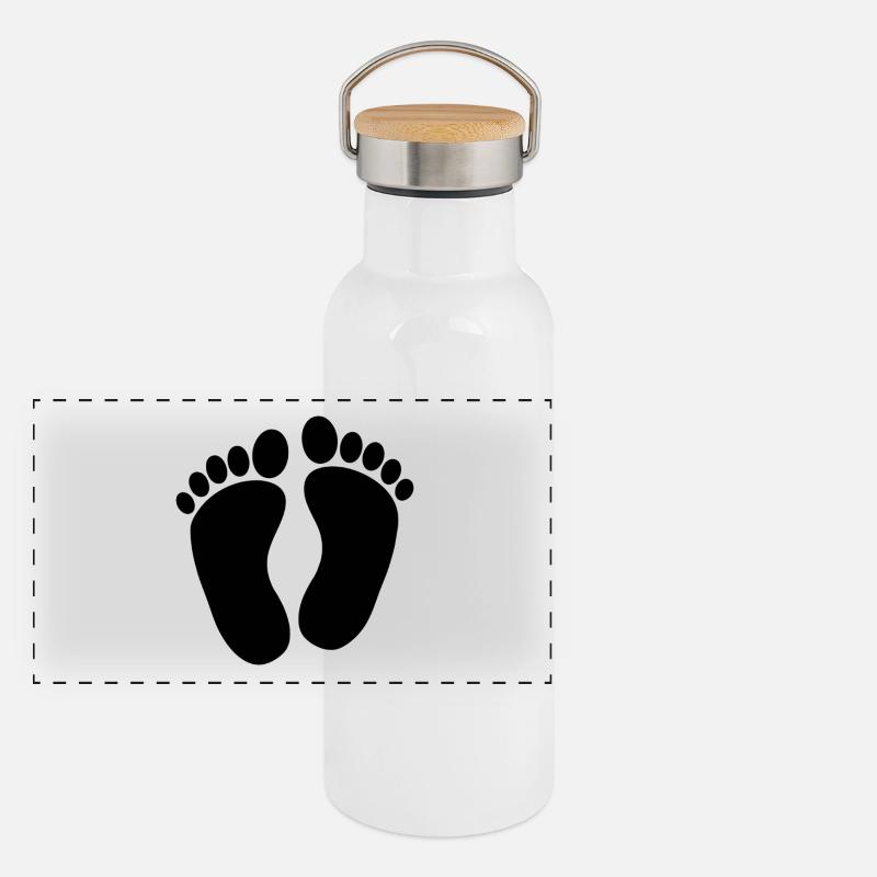 Pieds de bébé Gourde isotherme avec bouchon en bambou