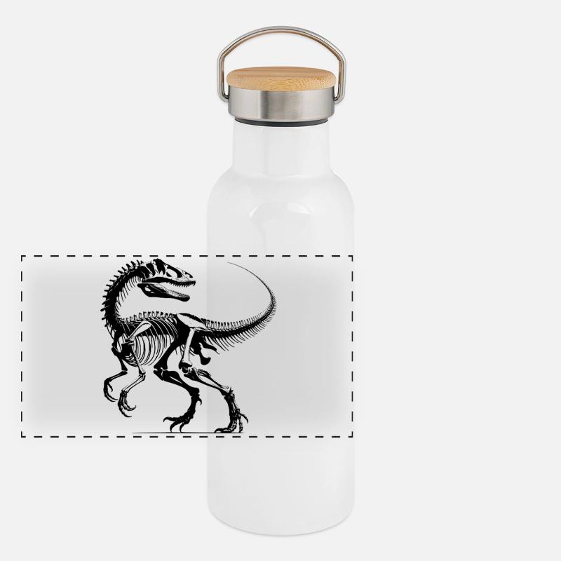 Raptor - Ich war der Chef… vor dem Meteoriten Panoramic Thermal Bottle with Bamboo Lid