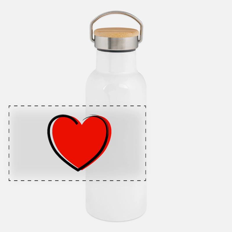 Panorama Thermosflasche mit Bambusdeckel