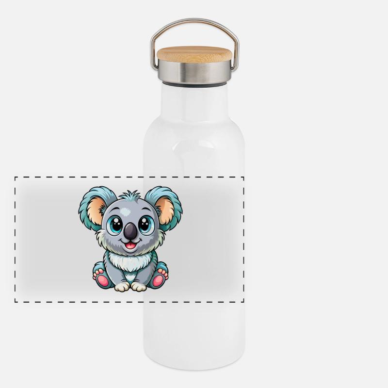 Baby koala Panoramic Thermal Bottle with Bamboo Lid