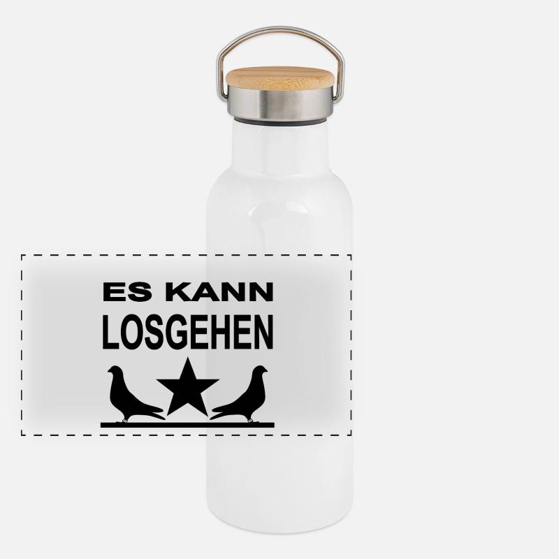 Colombes Gourde isotherme avec bouchon en bambou