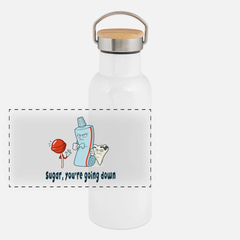 Chérie, tu vas tomber Gourde isotherme avec bouchon en bambou