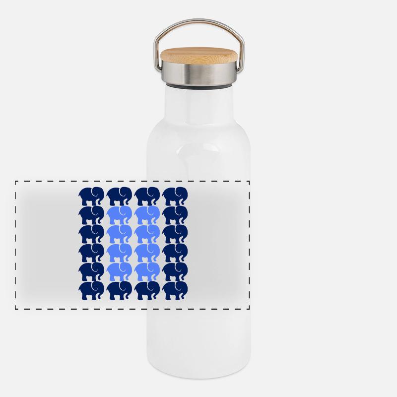 Éléphant Gourde isotherme avec bouchon en bambou