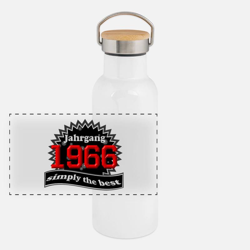 Vintage 1966 – Simplement le meilleur Gourde isotherme avec bouchon en bambou