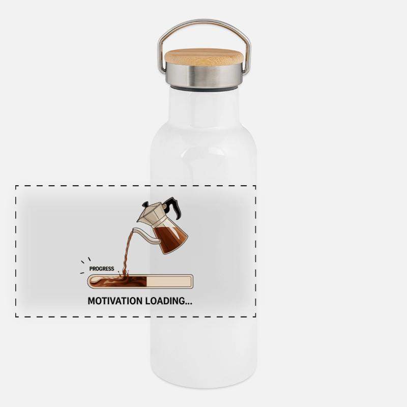 La motivation invite avec un café Gourde isotherme avec bouchon en bambou