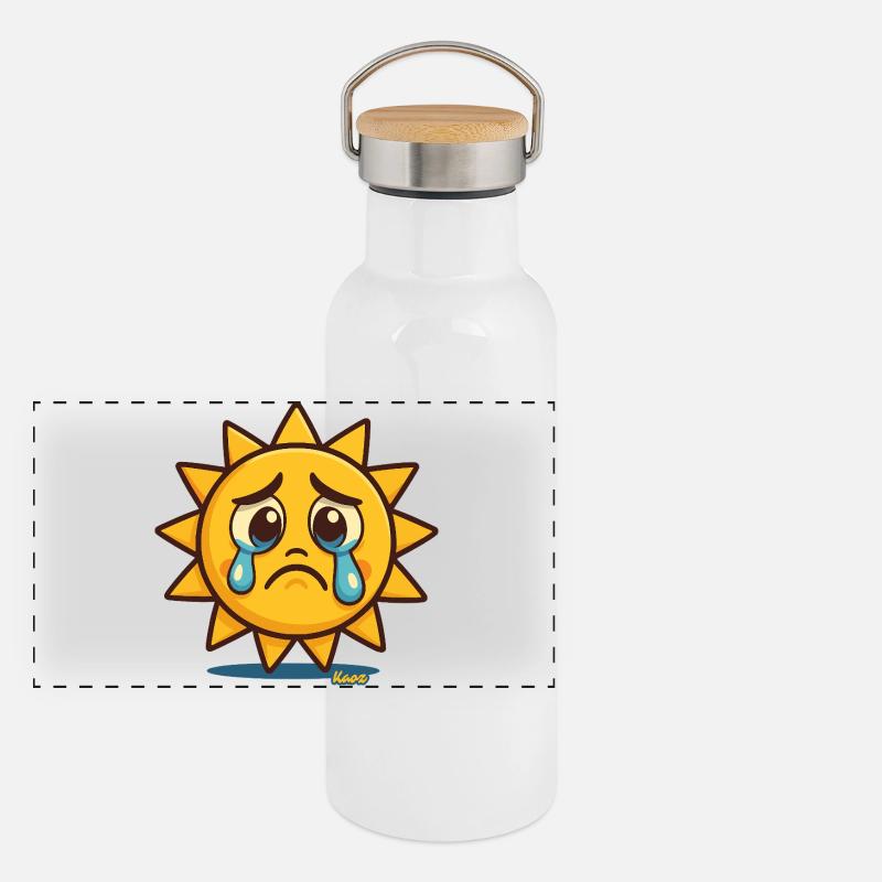 Soleils en larmes Gourde isotherme avec bouchon en bambou