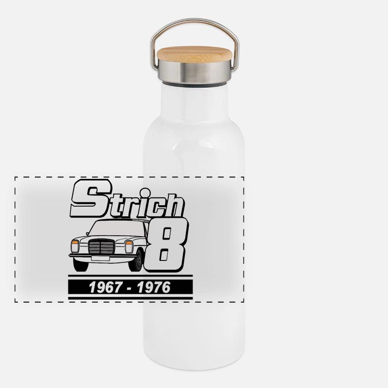 Strich 8 Retro Auto 1967 1976 Panorama Thermosflasche mit Bambusdeckel