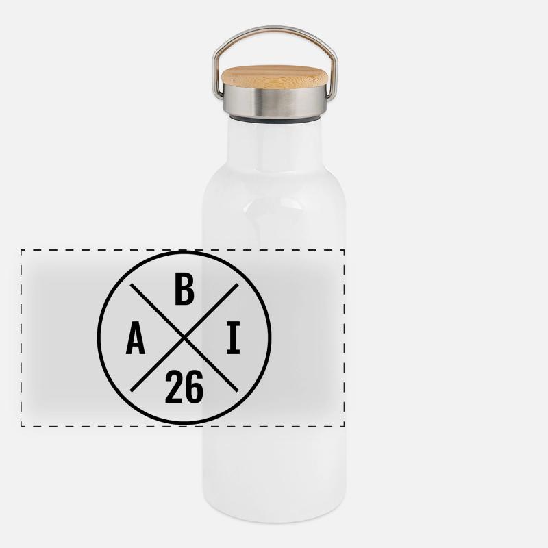 Abi 26 - Schulabschluss - Abschluss - Abitur 2026 Panorama Thermosflasche mit Bambusdeckel