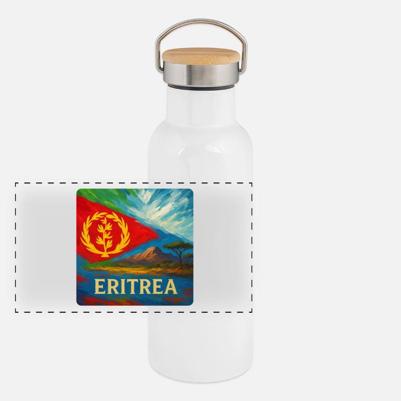 Design de voyage en Érythrée Gourde isotherme avec bouchon en bambou