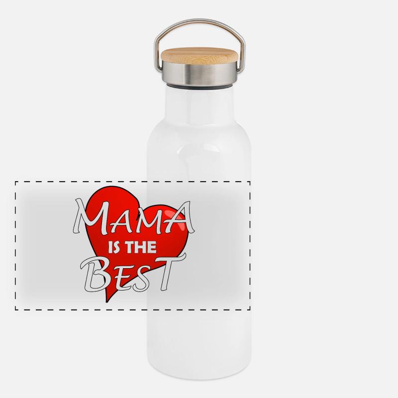 MAMA IS THE BEST Panoramic Thermal Bottle with Bamboo Lid