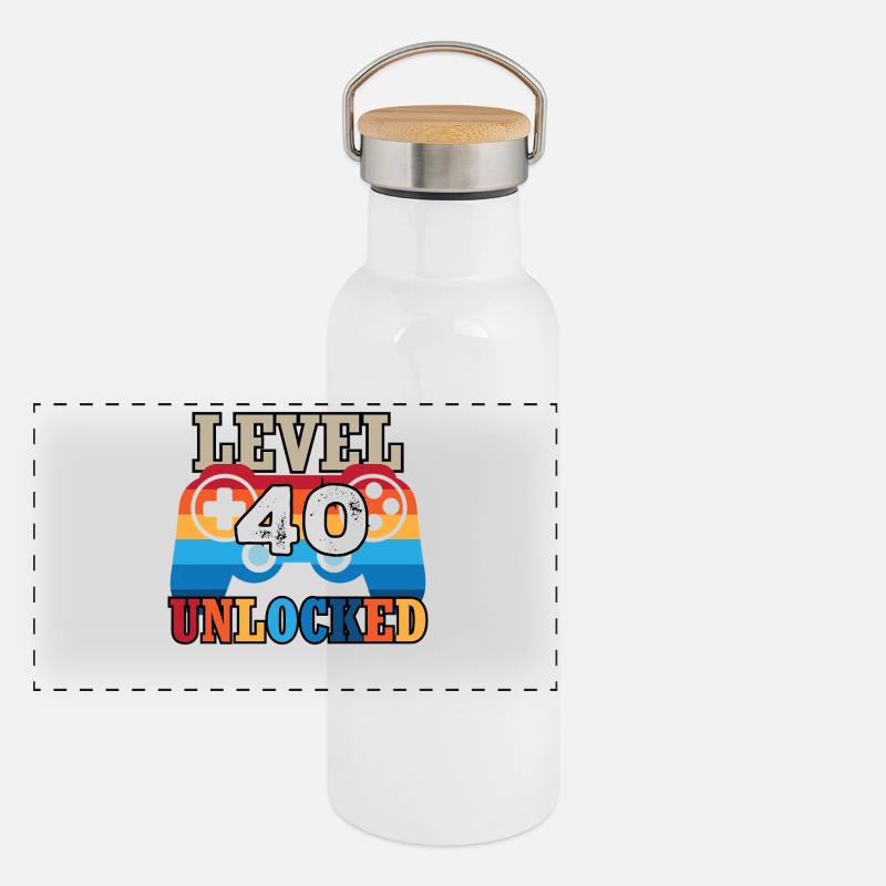 Level 40 Unlocked Panoramic Thermal Bottle with Bamboo Lid