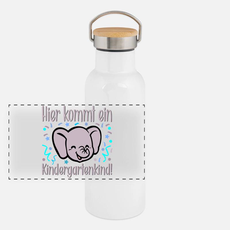 Kleinkinder Kindergartenkind Panorama Thermosflasche mit Bambusdeckel