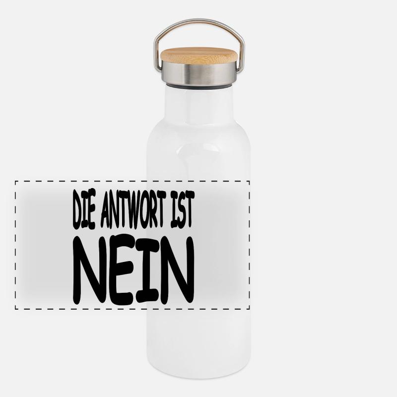 Nein Panorama Thermosflasche mit Bambusdeckel
