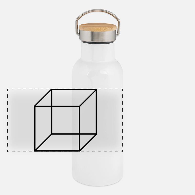 Cube Square Gourde isotherme avec bouchon en bambou