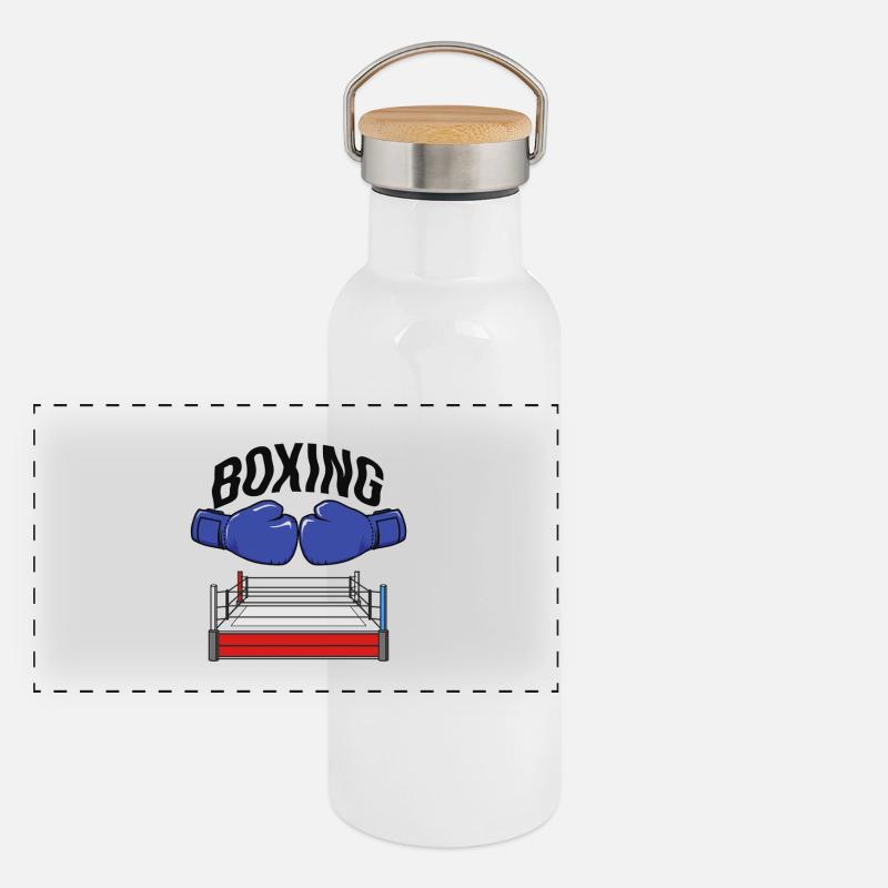 Panorama Thermosflasche mit Bambusdeckel