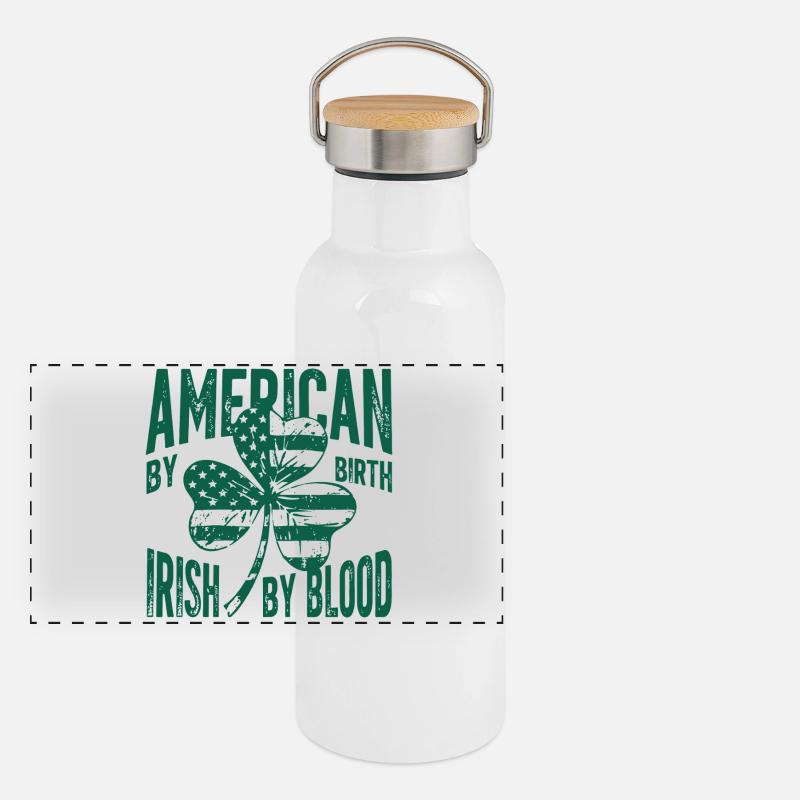 Irish-American Roots Tee Panoramic Thermal Bottle with Bamboo Lid