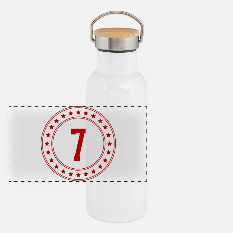 Panorama Thermosflasche mit Bambusdeckel