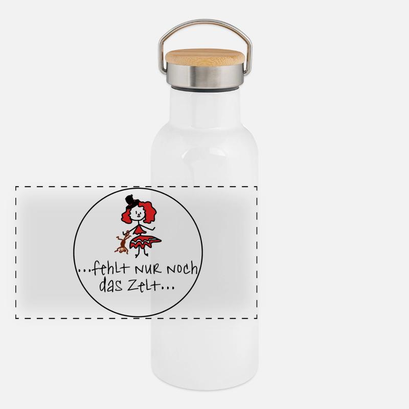 Zelt fehlt Panorama Thermosflasche mit Bambusdeckel