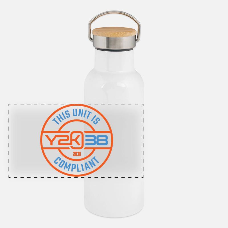 Cette unité est conforme au Y2K38 Gourde isotherme avec bouchon en bambou