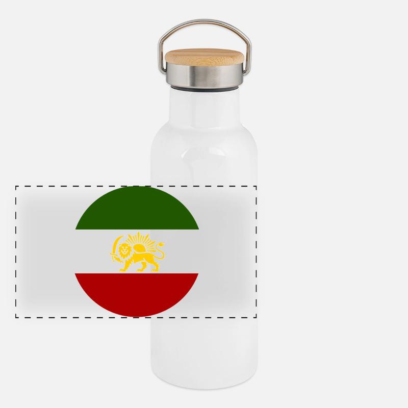 Freies Iran Panorama Thermosflasche mit Bambusdeckel