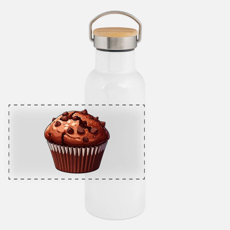 Chocolate Muffin Panoramic Thermal Bottle with Bamboo Lid