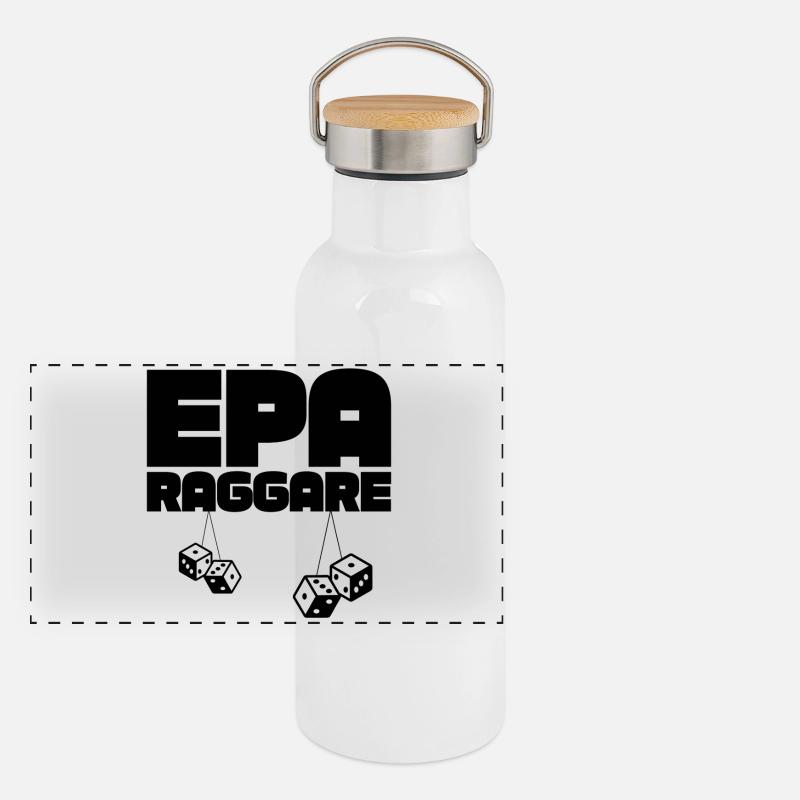 EPA Ragger – Black Dice Gourde isotherme avec bouchon en bambou