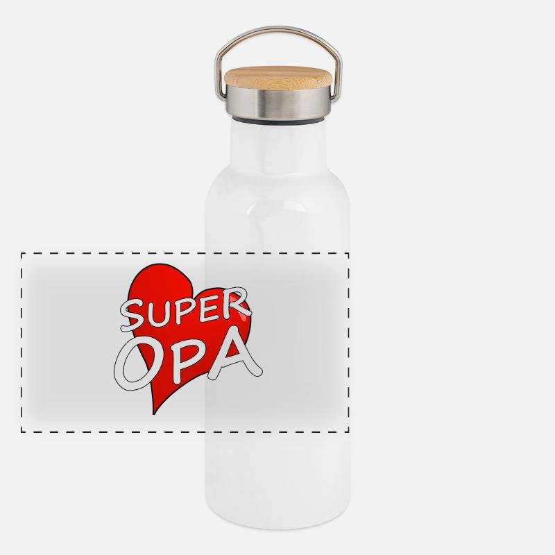 SUPER OPA Panorama Thermosflasche mit Bambusdeckel