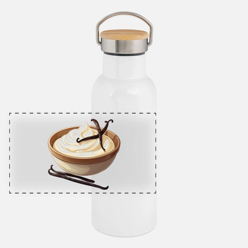 Panorama Thermosflasche mit Bambusdeckel