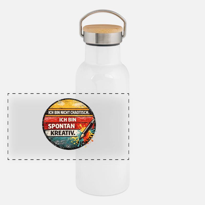 Spontaneously creative: Not chaotic Panoramic Thermal Bottle with Bamboo Lid