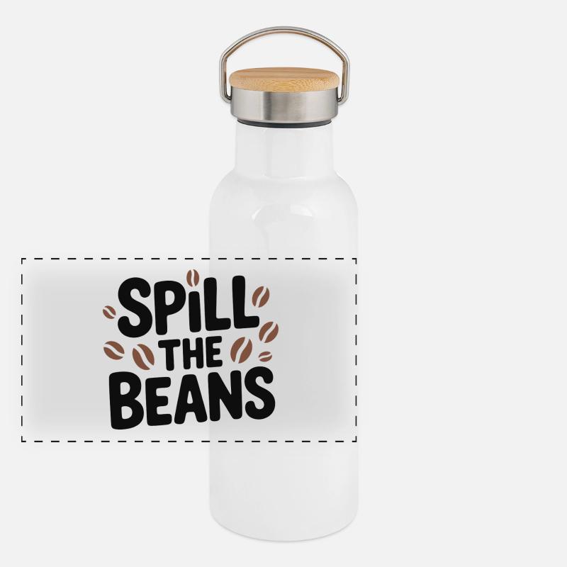 Spill the Beans Coffee Tee Panoramic Thermal Bottle with Bamboo Lid