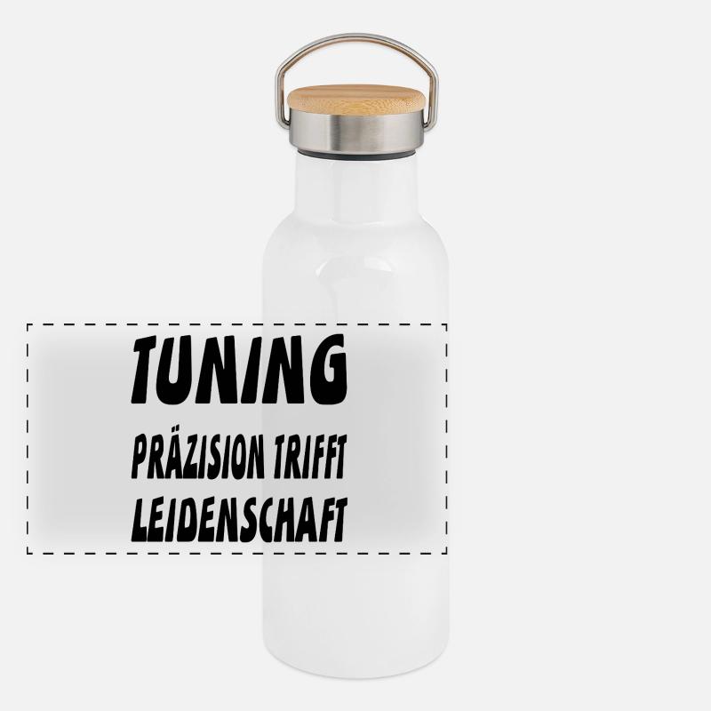 Panorama Thermosflasche mit Bambusdeckel