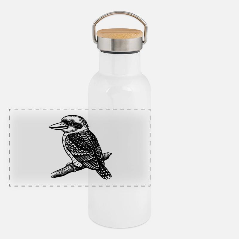 Panorama Thermosflasche mit Bambusdeckel