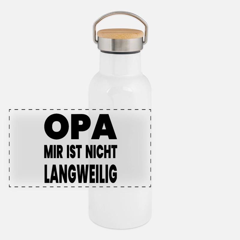 Panorama Thermosflasche mit Bambusdeckel