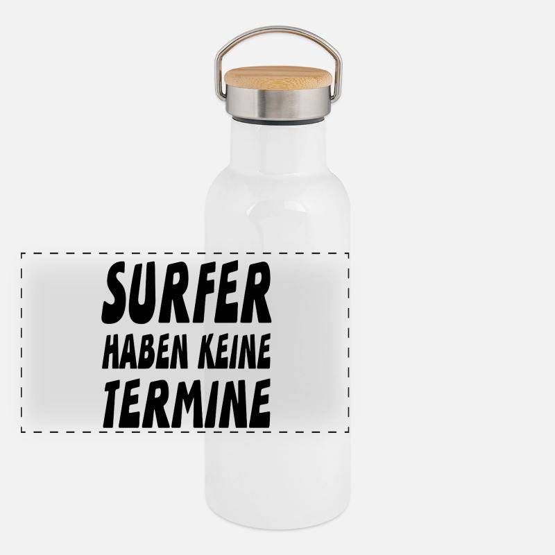 Panorama Thermosflasche mit Bambusdeckel