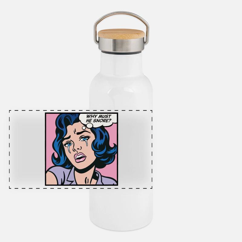 Pourquoi doit-il ronfler ? Gourde isotherme avec bouchon en bambou