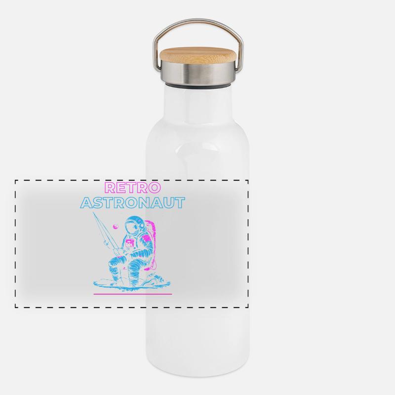 Panorama Thermosflasche mit Bambusdeckel