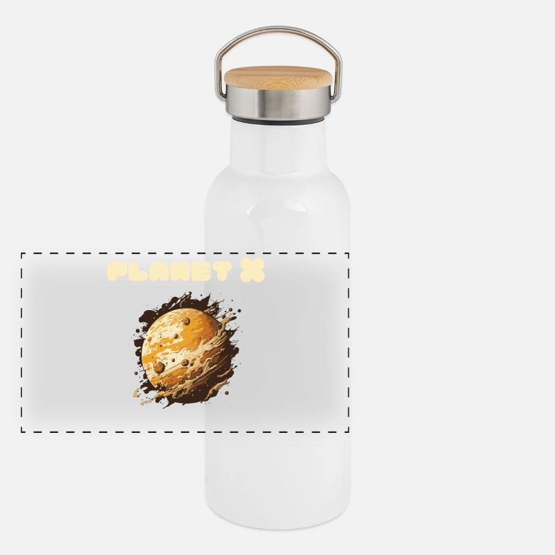Planète X Planète 9 Gourde isotherme avec bouchon en bambou