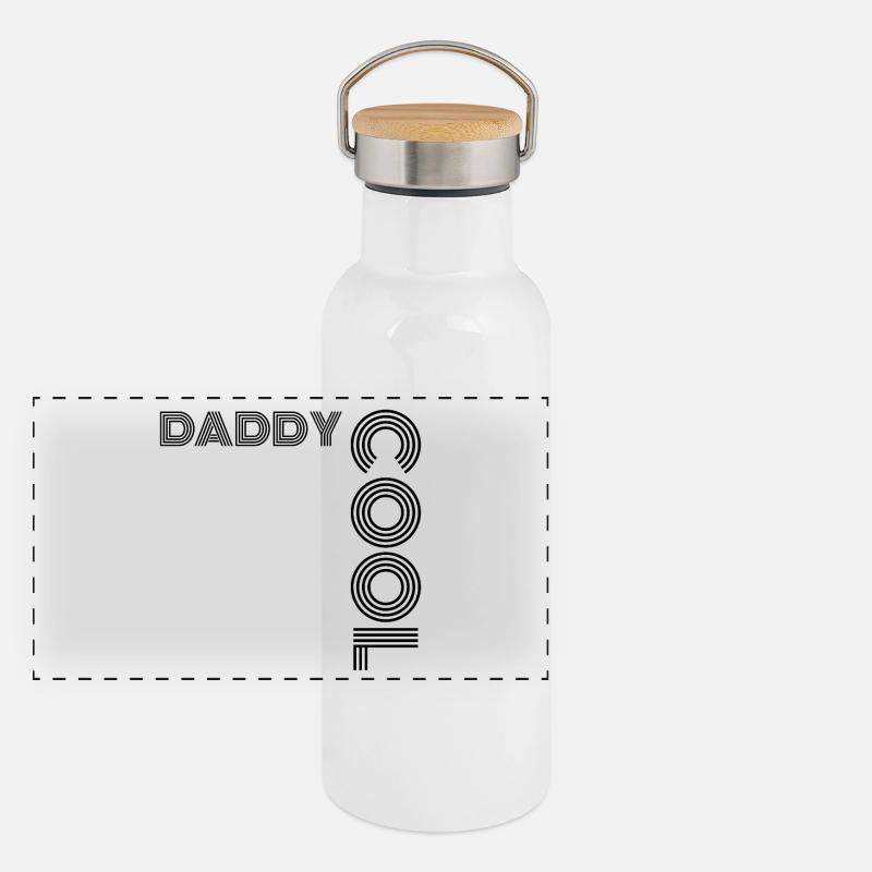 Daddy Cool Vater Geschenk Panorama Thermosflasche mit Bambusdeckel