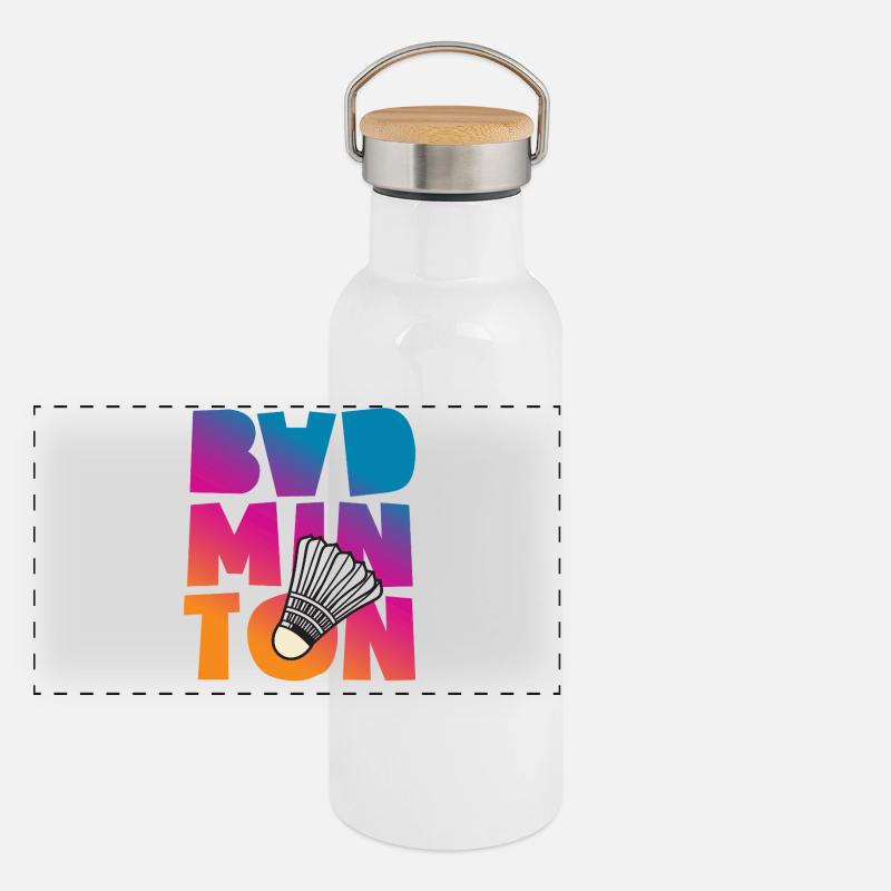 Badminton Gourde isotherme avec bouchon en bambou