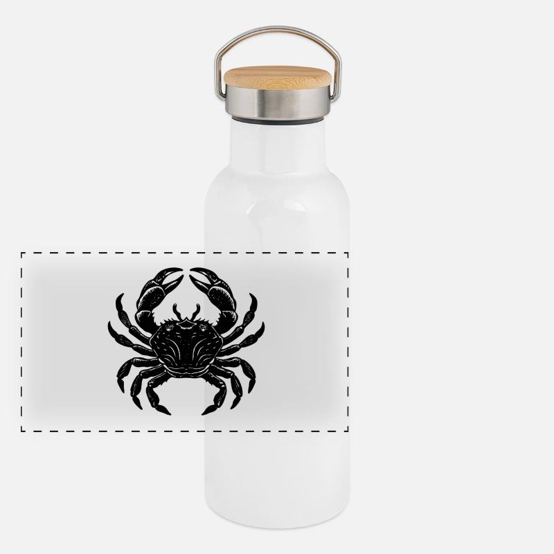 Crab Panoramic Thermal Bottle with Bamboo Lid