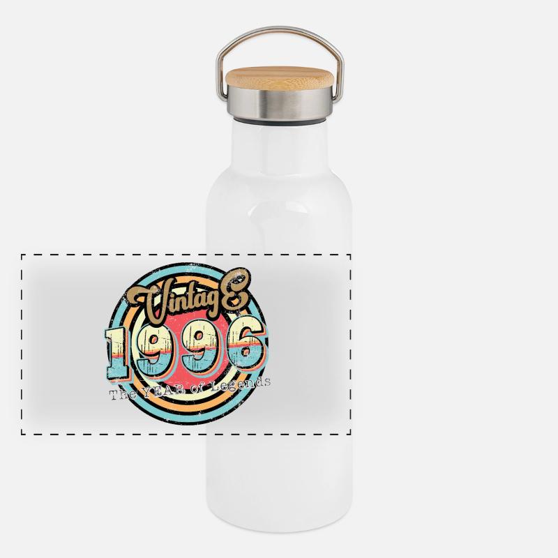 30e anniversaire du millésime 1996 Gourde isotherme avec bouchon en bambou