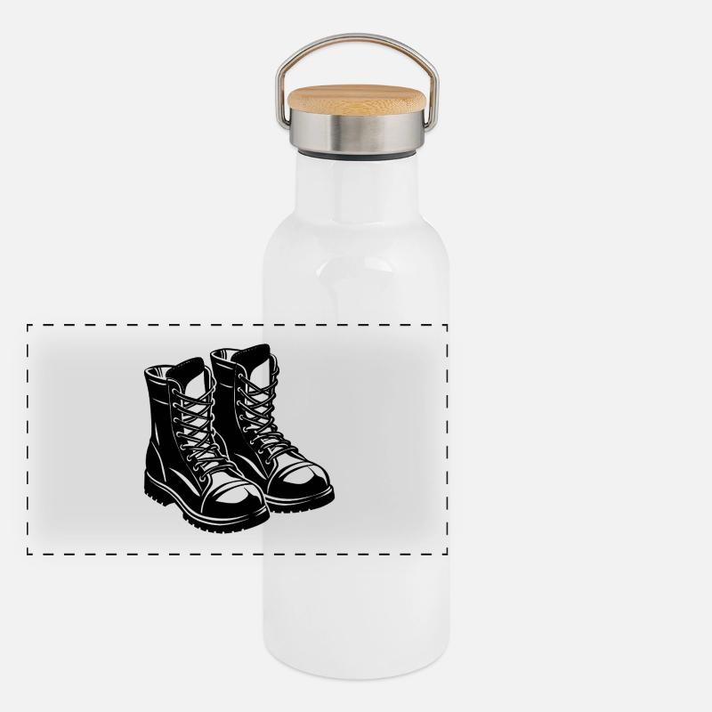 Bottes de combat Gourde isotherme avec bouchon en bambou