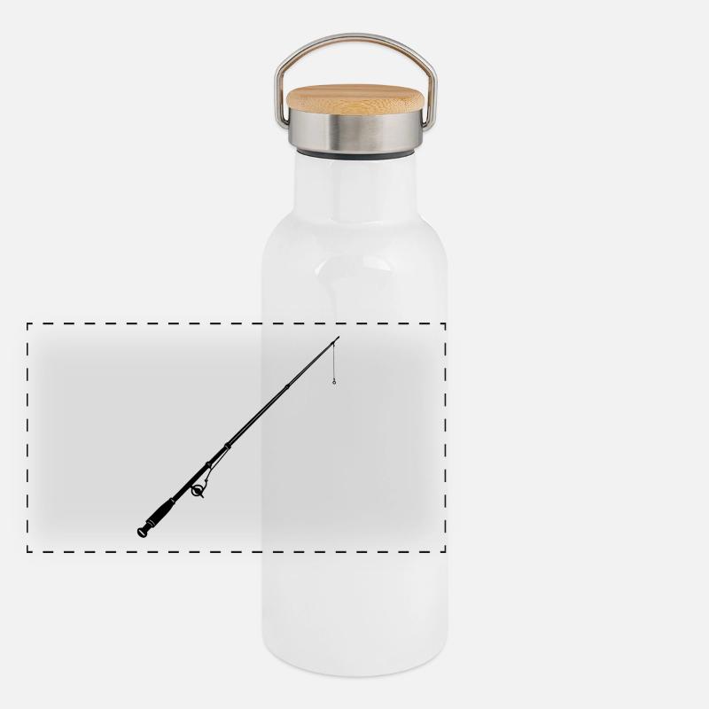 Canne à pêche Gourde isotherme avec bouchon en bambou