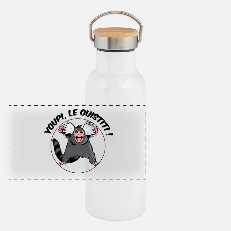 Yay, the marmoset! Panoramic Thermal Bottle with Bamboo Lid
