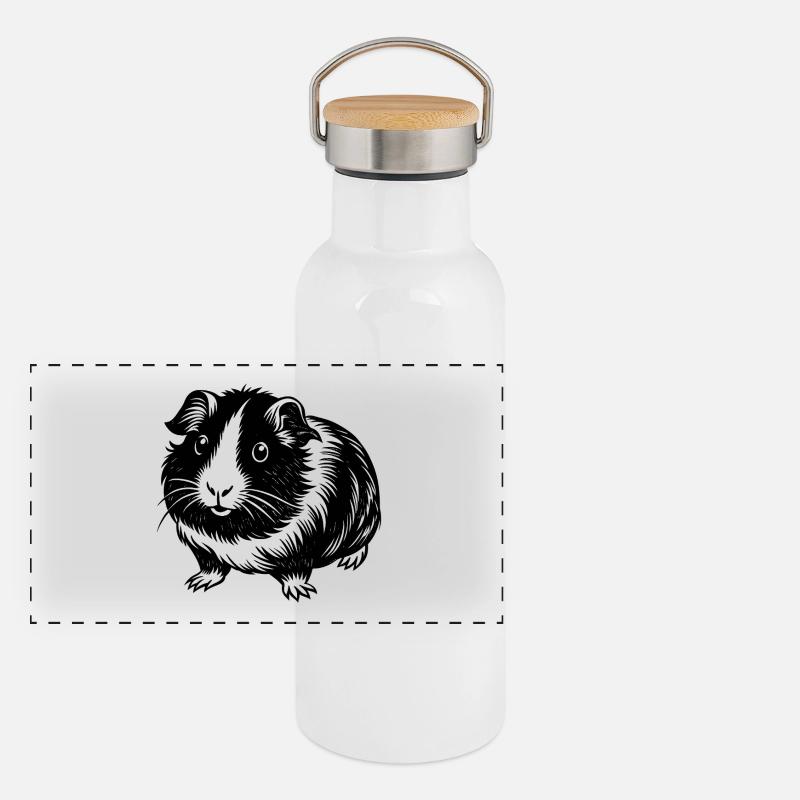 Cobaye Gourde isotherme avec bouchon en bambou