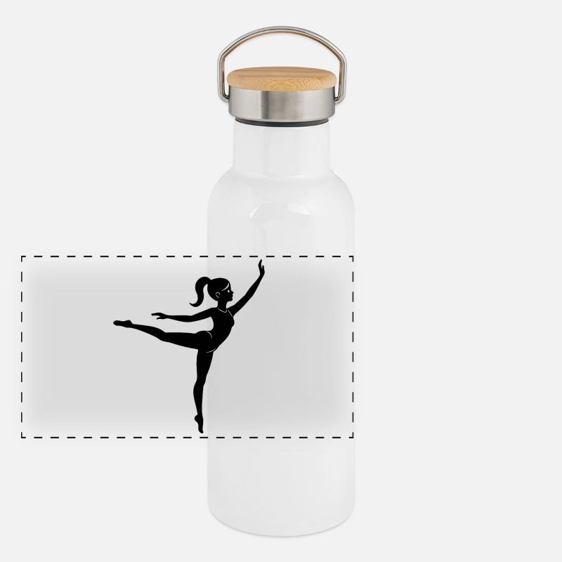 Fille de gymnastique Gourde isotherme avec bouchon en bambou